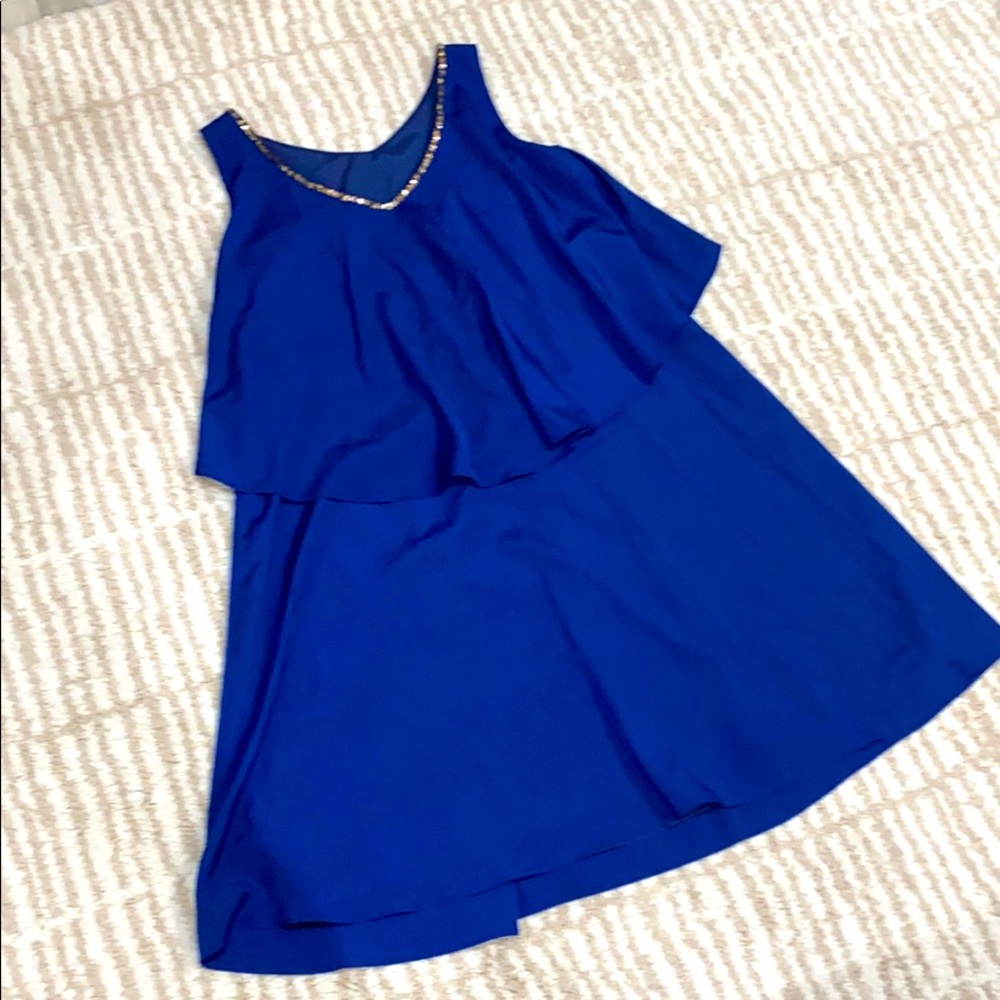 Blue puff dress